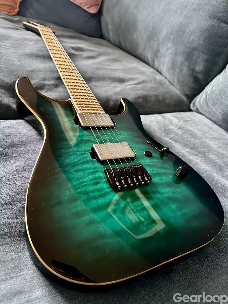 Esp E-II M-II Black Turquoise Green Burst - bild 2