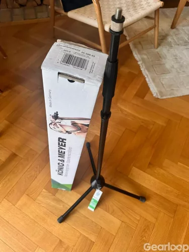 K&M 201/2B Mikrofonstativ – Svart robust studiokvalitet