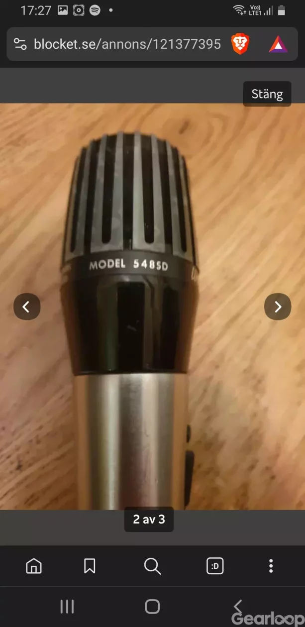 Shure 548SD Unidyne IV Vintage - Aldrig mer Blocket! - bild 2