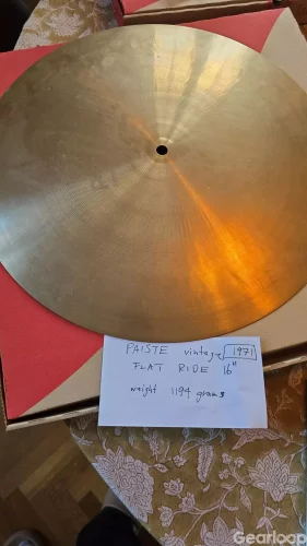 Vintage 16" Flat Ride Paiste 602 från 1971