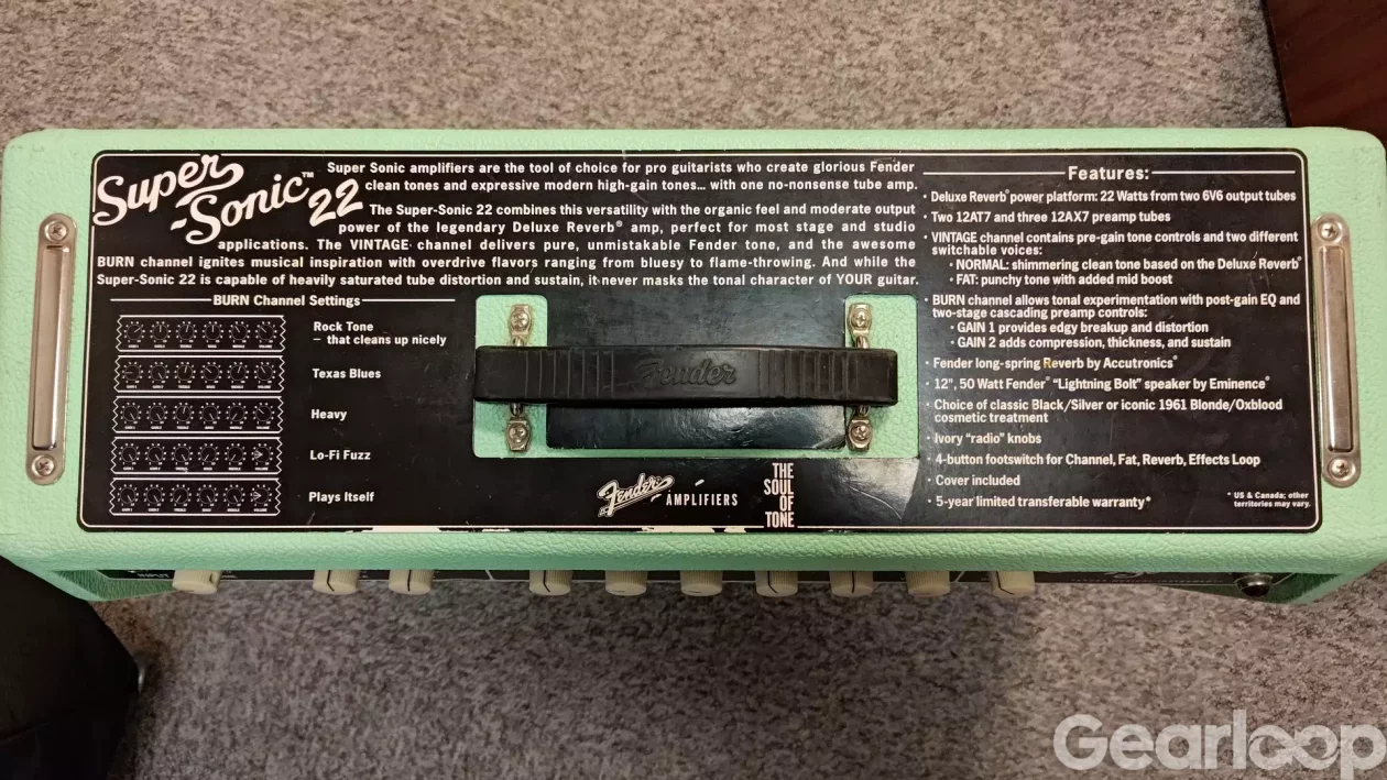 Fender Super-Sonic 22 W - Rör - Surf Green - bild 3