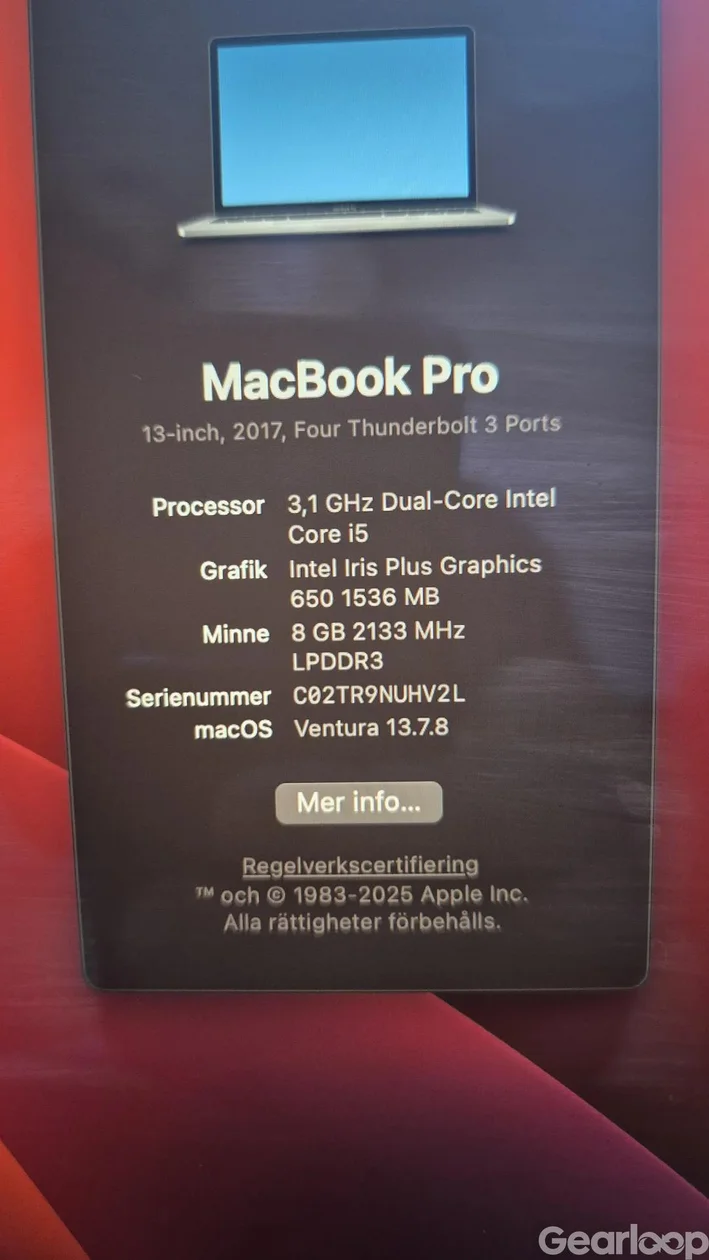 Mbp 2017 4 tdb ports. - bild 2