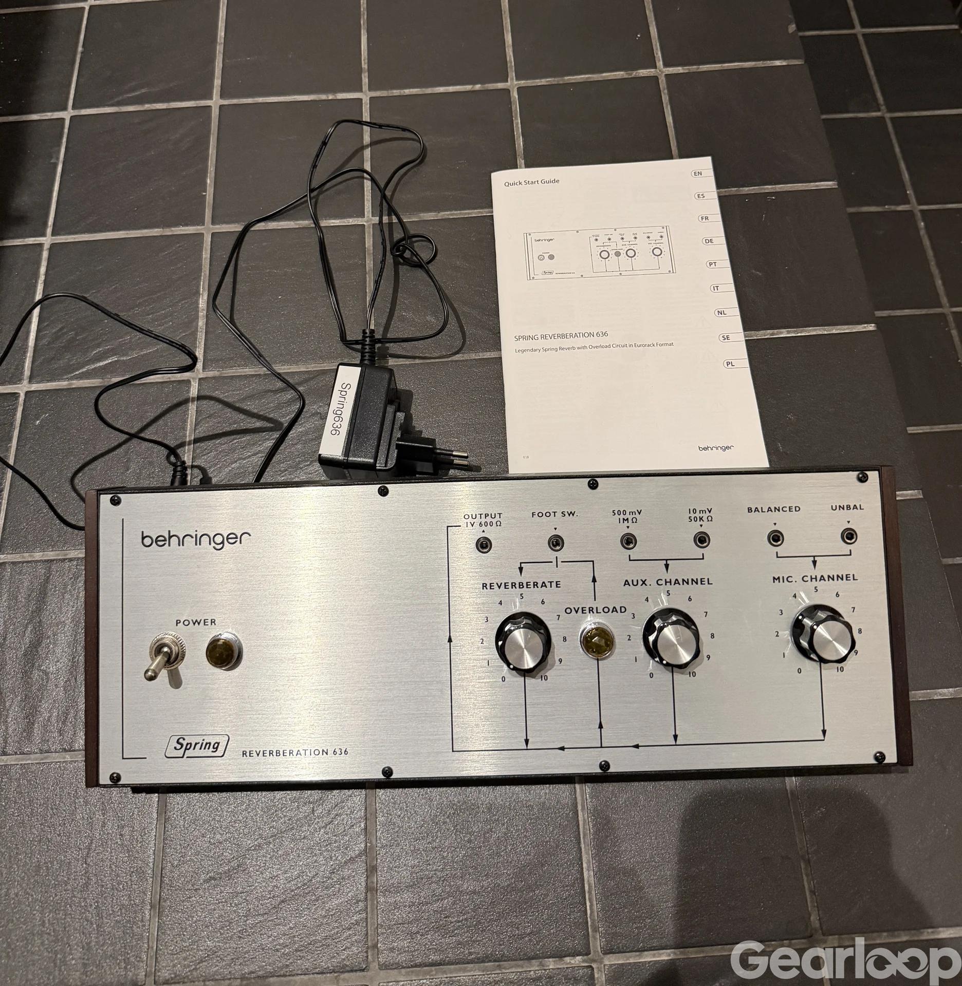 Behringer Spring Reverberation 636 - 1 000 kr • Gearloop