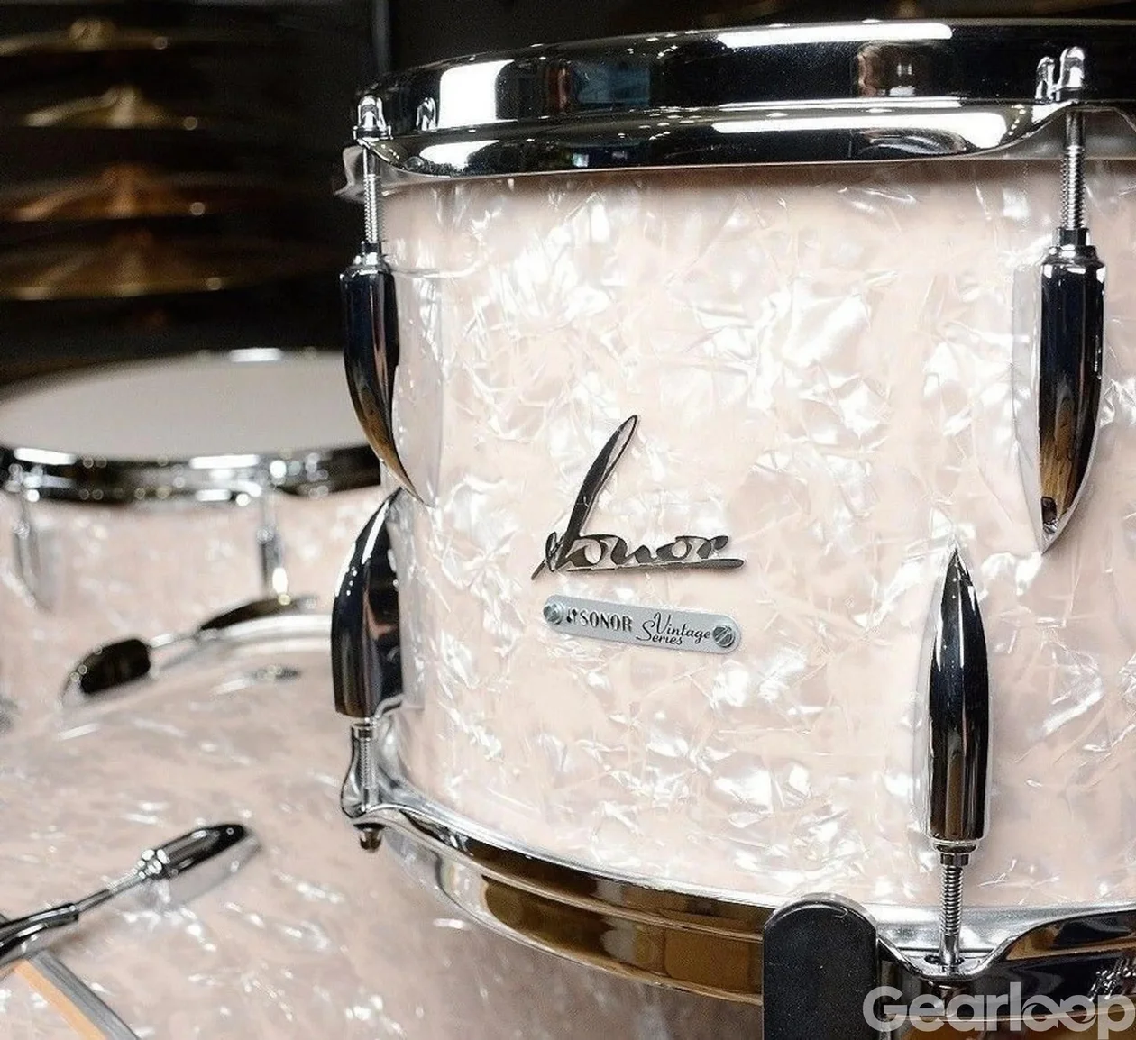 Sonor Vintage Series 13, 16 & 22 Vintage Pearl finish - bild 2