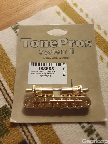 TonePros T3BT-G Metric Tune-o-Matic Locking Bridge 2010s - Gold