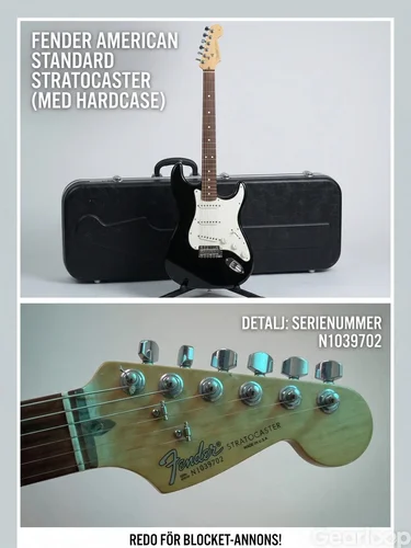 Fender Stratocaster American Standard (1991/1992) - Nyskick!