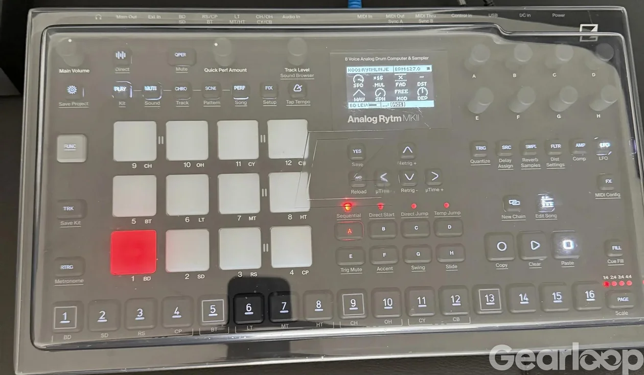 Elektron Analog Rytm mk2 Svart +Decksaver - bild 2