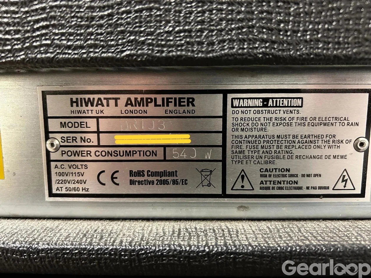 Hiwatt Custom 100 DR103 Head (2000-tal) – Handwired / Nyskick - bild 2