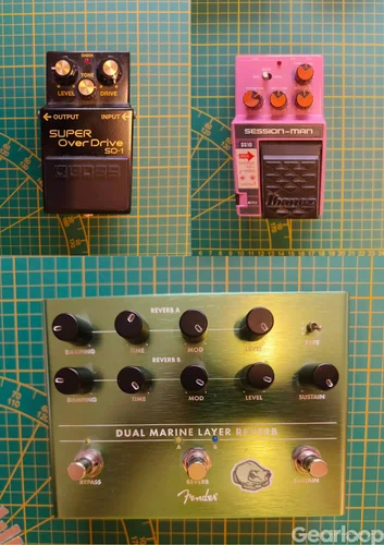 pedalrensning: boss sd-1 (40th anniversary), fender reverb