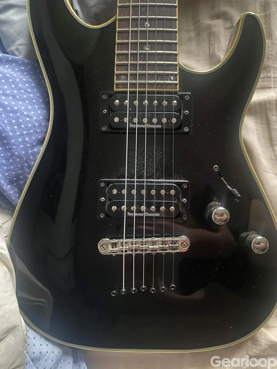 Schecter Blackjack C-7, wearing black,, made in Korea 2006. - bild 2