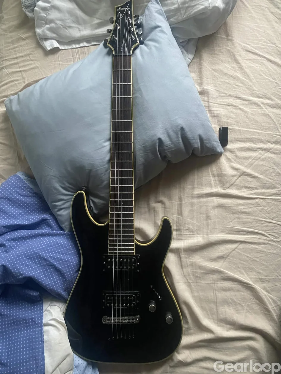 Schecter Blackjack C-7, wearing black,, made in Korea 2006. - bild 3