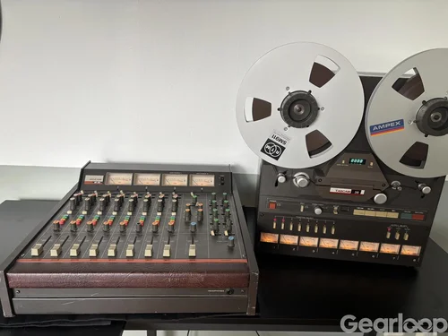 Tascam 38 bandspelare och mixerbord