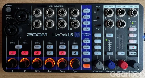 Zoom LiveTrak L-6 mixerbord ljudinterface