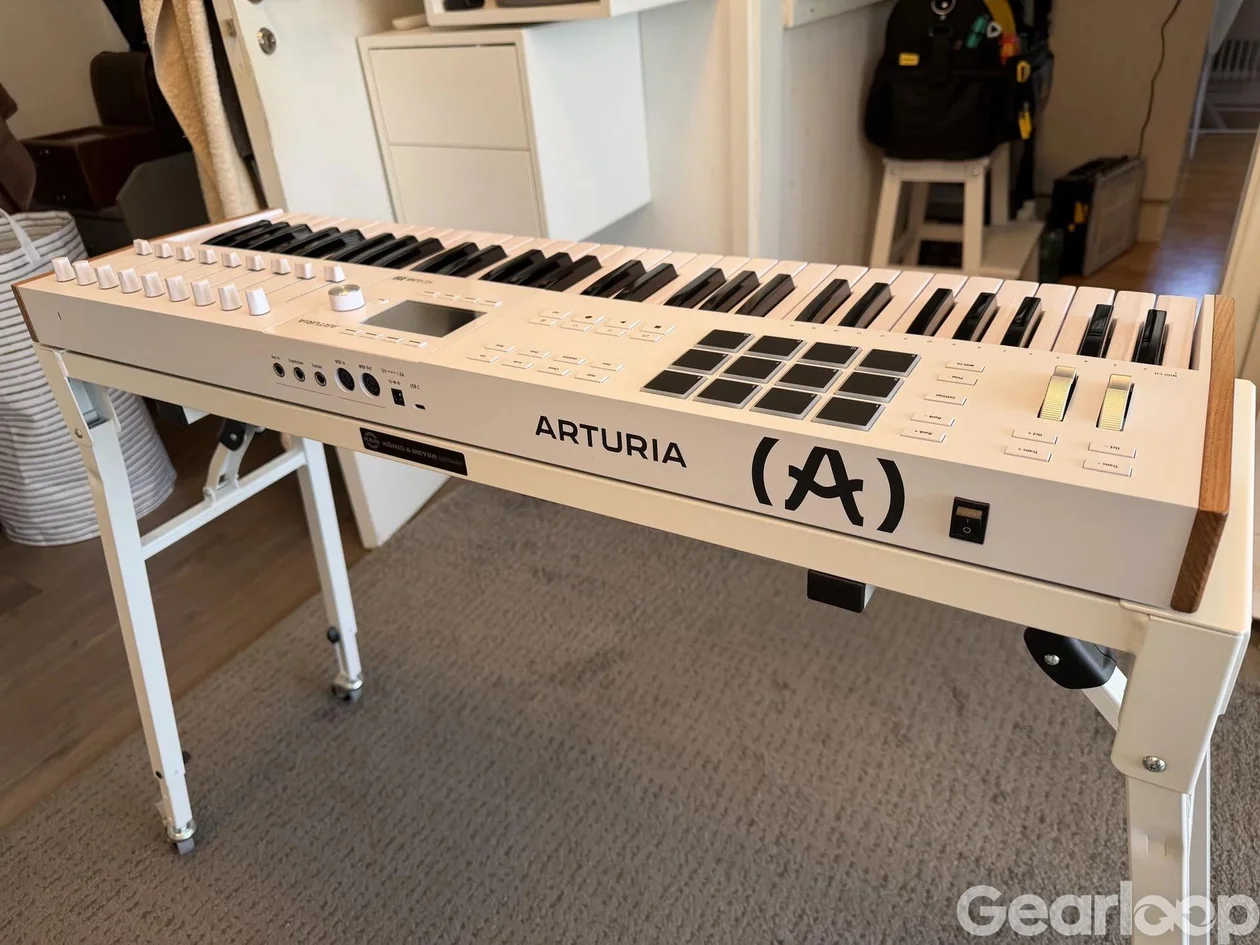 Arturia KeyLab 61 mk3 White + K&M 18953 White stativ - bild 3