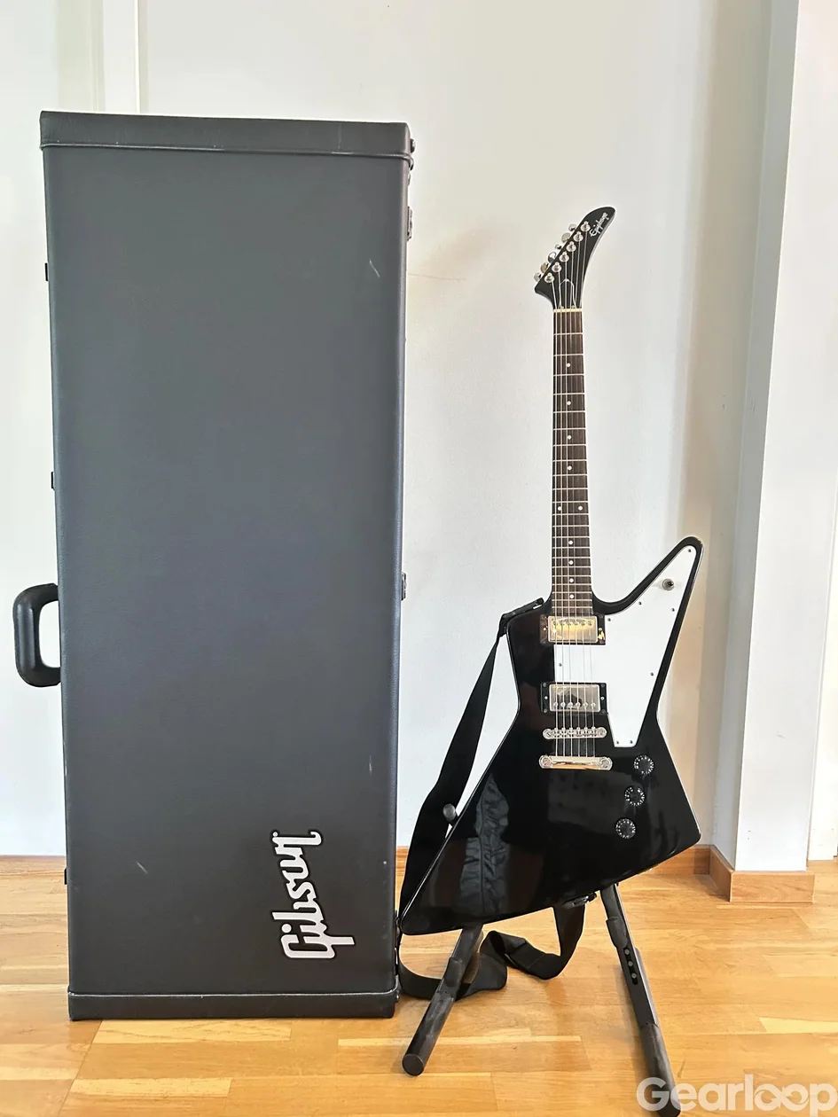 Epiphone Explorer Ebony + Gibson Hardcase - bild 1