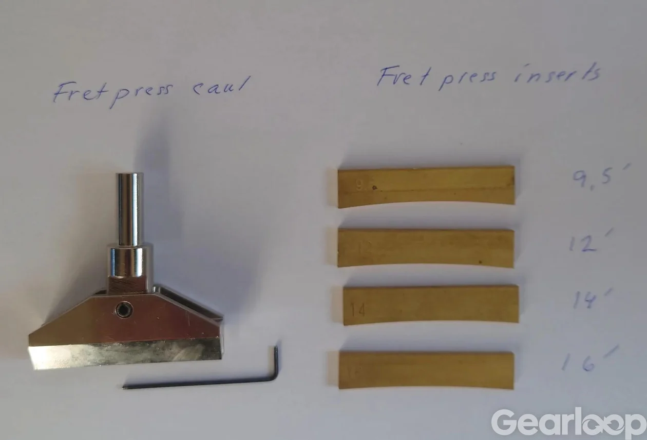 G&W fret press caul med inserts - bild 2