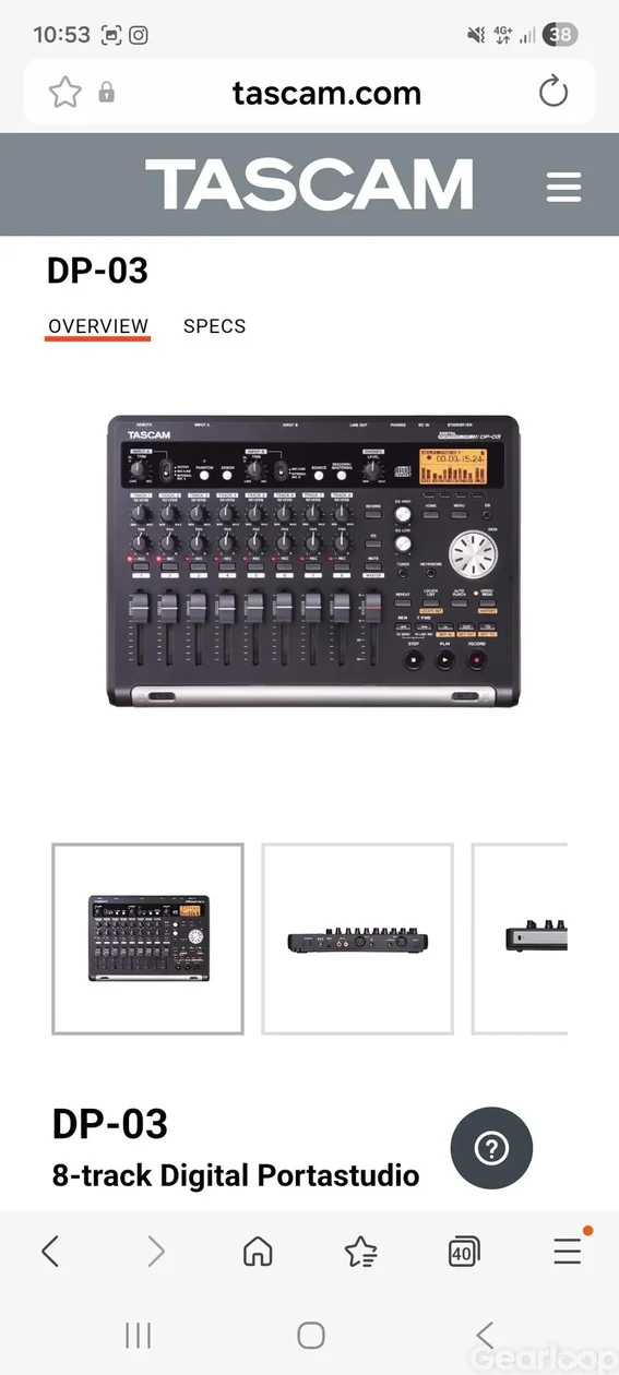 Tascam DP-03 CD - bild 2