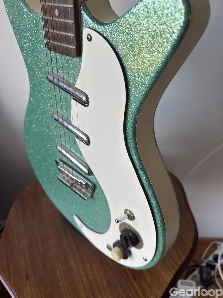 Danelectro DC-3 Select-O-Matic Korea 1999 - Turquoise Metalflake - bild 4