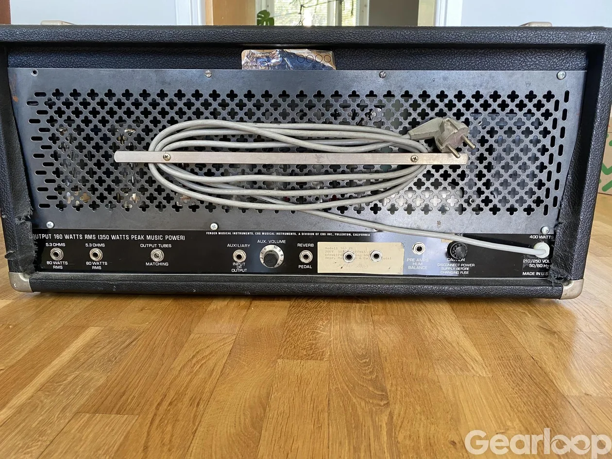 Fender 160-BS (Vintage Rör-PA med fjäder reverb) - bild 3