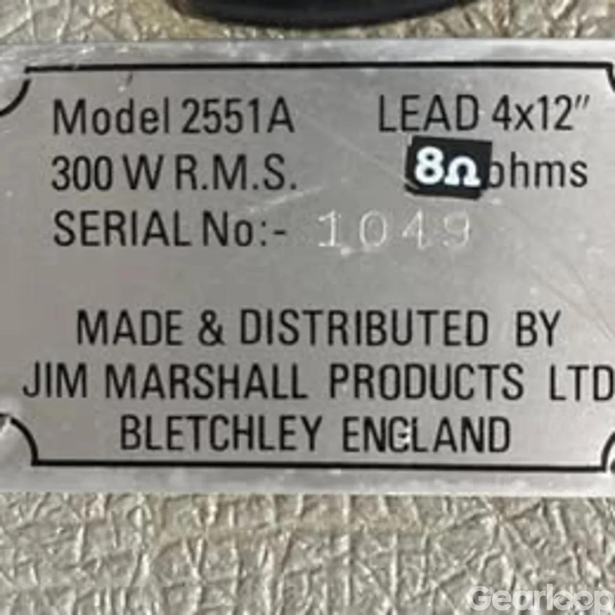 Marshall 2551A Silver Jubilee 4×12 – 1987/88–V30/Greenback - bild 3