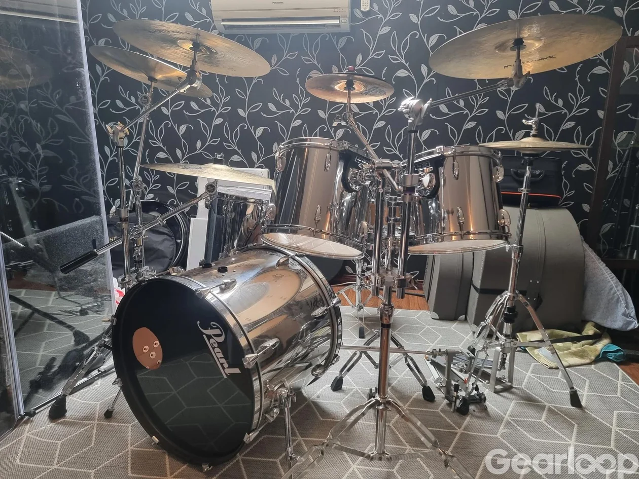 Pearl Export Mirror Chrome Shellpack – Dubbelkagge + väskor - bild 5