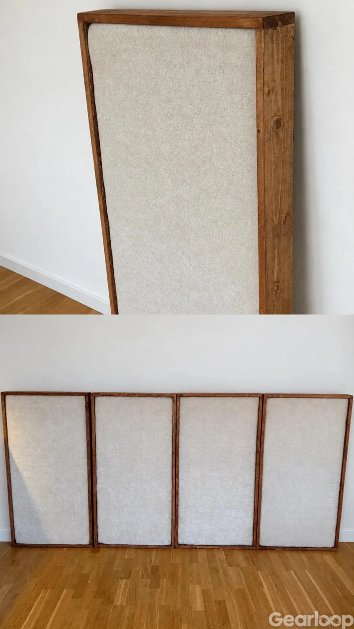Akustikpaneler (Beige / Lackbetsad träram) - bild 1