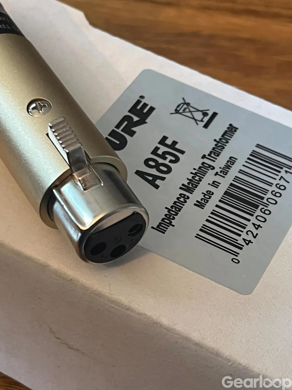 Shure A85F – impedansadapter för mikrofon – XLR till 6,3 mm - bild 2