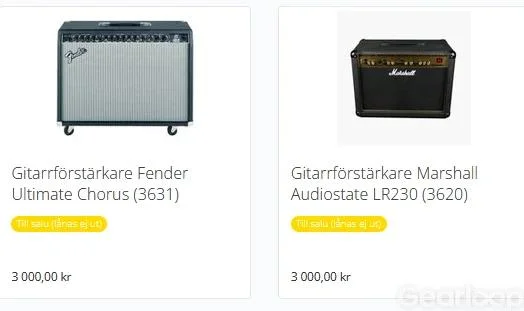 Samlingsannons gitarrförstärkare och kabinett - bild 2