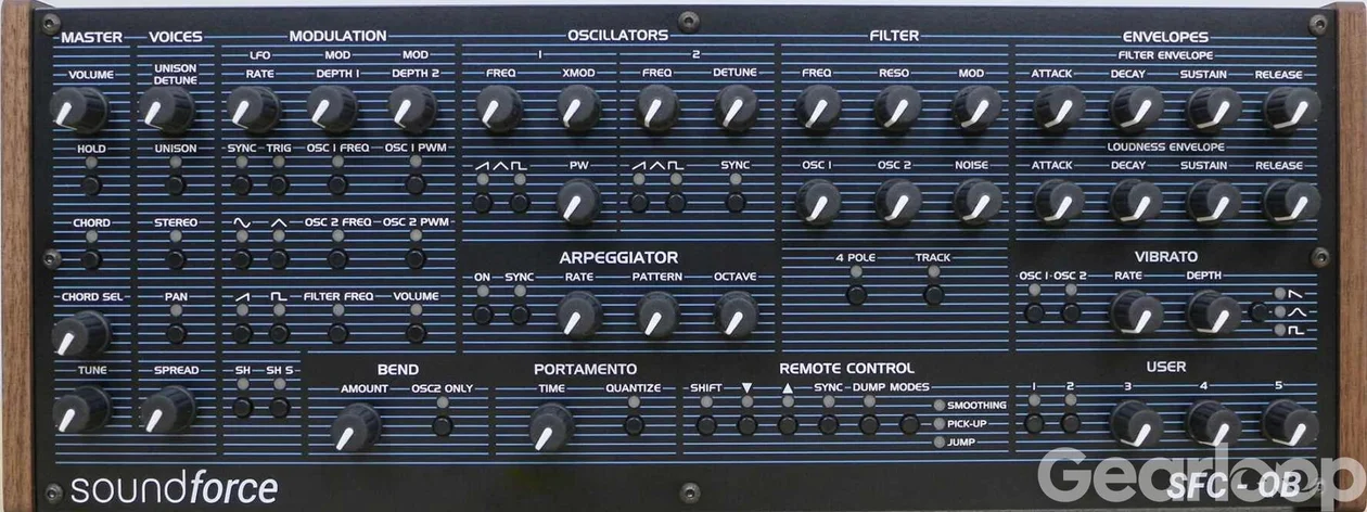 Fabriksny Sound-Force SFC-OB Oberheim-Style MIDI Controller - bild 6